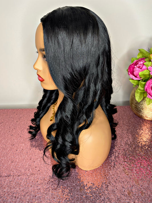 V part wig construction