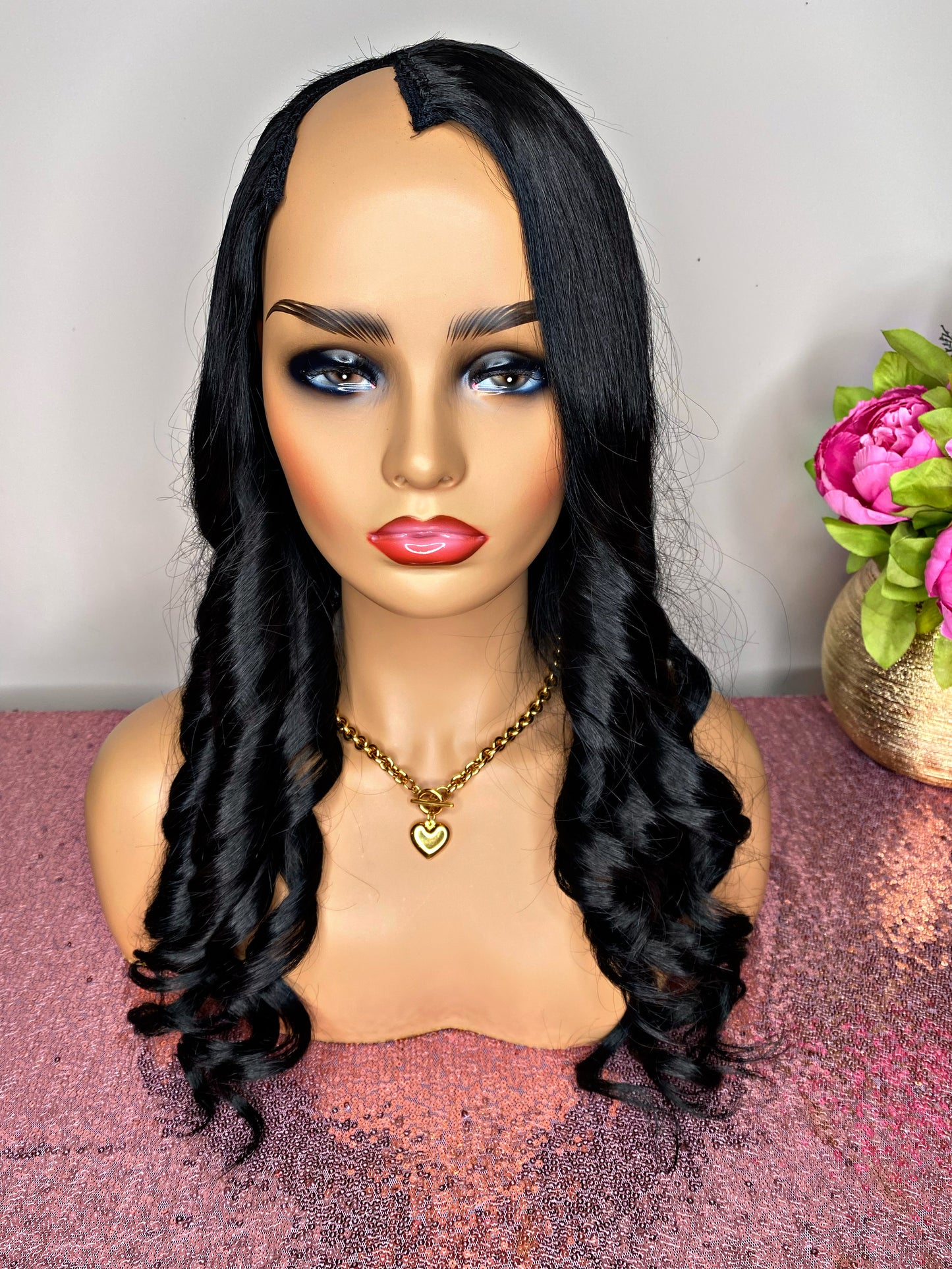 V part wig construction